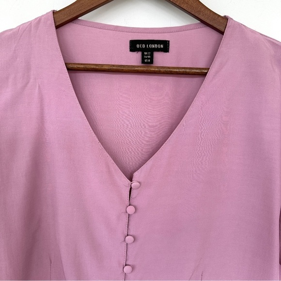Women's Pink Button-Up Top - Picture 3 of 8
